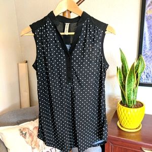 PerSeption Concept Polkadot Sleeveless Blouse